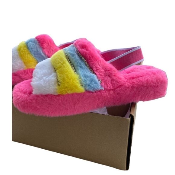 Faux Fur Warm Open Toe Fuzzy Slipper - Picture 5 of 12